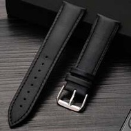 1pc 18mm 20mm 22mm Fashionable Black Soft Leather Watch Band Compatible With Samsung Galaxy Watch 7 