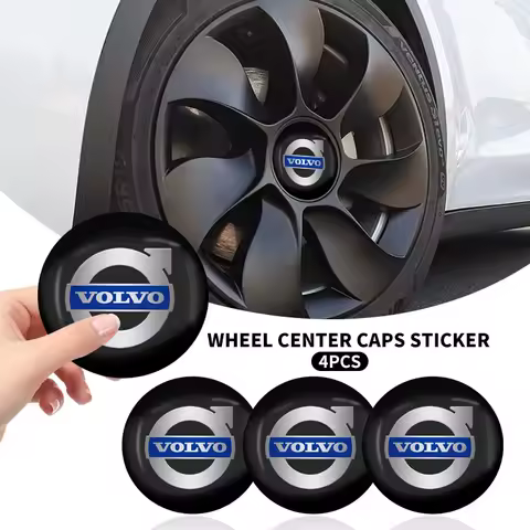 4pcs 56mm Car Wheel Center Hub Caps Stickers Decoration For Volvo V60 XC60 XC90 S60 XC40 V40 S80 T6 
