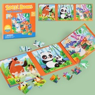 Kid Magnetic Jigsaw Puzzle Quite Book Increasingly Difficult Patterns Early Education Jigsaw Puzzle