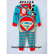235A J2 HEYOU Boy Cartoon Cotton Sleepwear Pajamas Set Superman (2y, 3y)