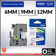 Brother 6mm 9mm 12mm Genuine Laminated TZe Label Tape For PT-H110 PT-D210 PT-P300BT PT-D460BT