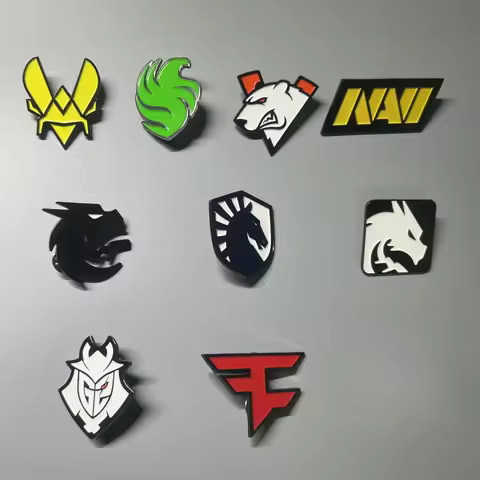 CSGO physical peripheral VP G2 team liquid FAZE team NAVI team full metal badge brooch