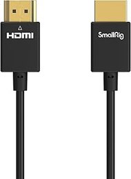 SmallRig Upgraded Ultra Thin HDMI Cable 55cm/1.8Ft (A to A), 4K Hyper Super Flexible Slim Cord, High