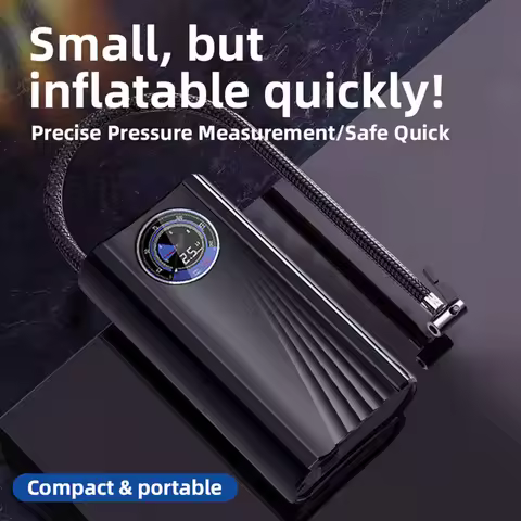Portable Car Tire Air Pump Tire Inflator Pump Air Compressor﻿ For 12V Cars Tire Electric Bike Mounta