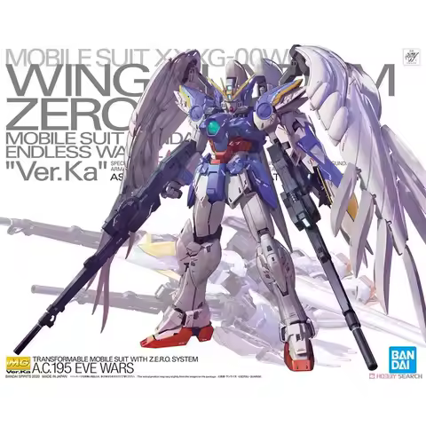 Bandai MG 1/100 Wing Gundam Zero EW Ver.Ka Anime Action Figures Mechanical Collection Toys with Full