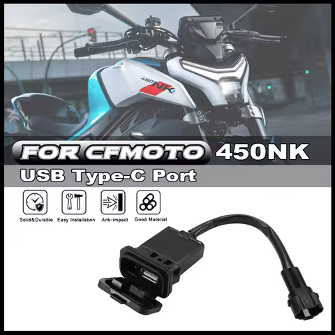 For 2023 CFMOTO 450SS 450SR 450NK 500SR 800NK fast charging charger interface mobile phone USB Type-