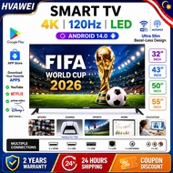 HVAWEI 32 43 50 55 inches 4K Smart TV UHD Android 14.0 GoogleTV 32Inch Smart TV Google Play Netflix