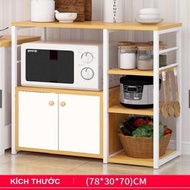 Kệ Lò Vi Sóng 2 Tầng 3 Ngăn Có Tủ. Kệ lò vi sóng kệ để lò nướng nhà bếp đa năng có ngăn