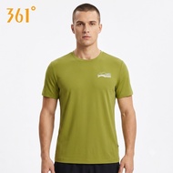 361 Degrees Mens Short Sleeve T Shirt Printed Quick Dry Breathable Hiking Sports Top