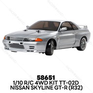 TAMIYA 1/10 R/C 4WD Nissan Skyline GT-R (R32) Drift Spec (TT-02D Chassis) 58651 58651A