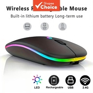 Wireless Rechargeable Mouse LED Backlight Bluetooth Gaming Mouse For Laptop PC