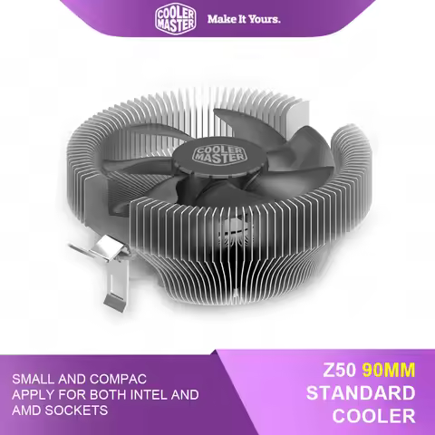 Cooler Master Aluminum CPU Cooler 90mm Cooling Fan Intel&AMD Dual Platform for 1156/1155/1151/1150/7