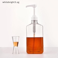 【whitebright】 Home 1600ml Liquid Dispenser With Scale Coffee Syrup Bee Drip Bottle With Hydraulic Pu