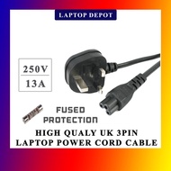 PREMIUM QUALITY UK 3 Pin Laptop Adapter 250V 13A Fused Protection Power Cable