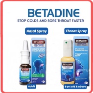 Betadine Cold Defense Nasal Spray (Adult 20ml) , Betadine Sore Throat Spray (50ml)