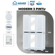 AKAKO ASLI - Lemari Gantung + Rak Putih MODERN ( LP3P MODERN)