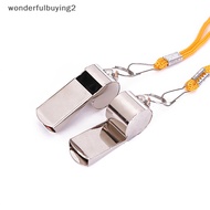 wonderfulbuying2 Metal Whistle Referee Sport Rugby Stainless Steel Whistles Soccer Football Basketball Party Training School Cheering Tools wonderfulbuying2