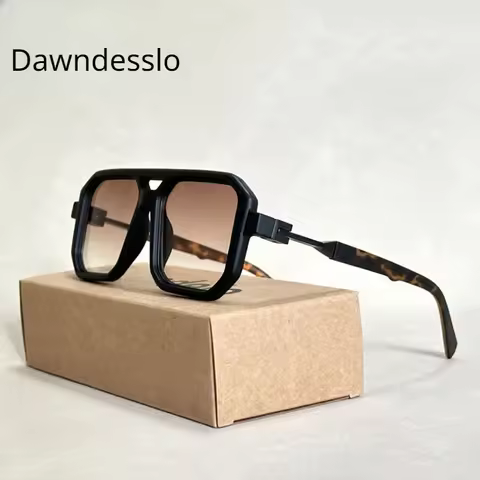 2024 Vintage Fashion Sun Protection Sunglasses for Men Square Shades Retro Flair Sunglasses Womens T