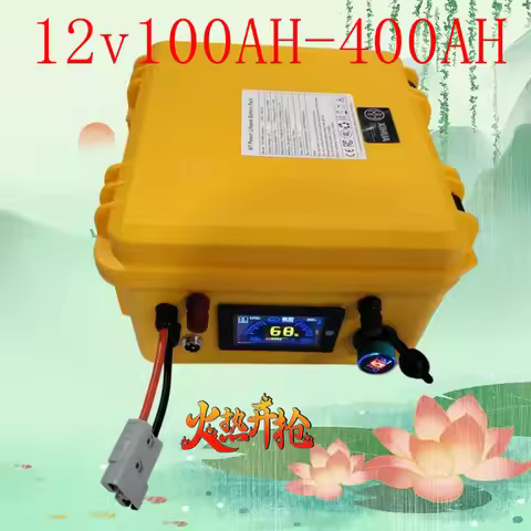12V 14.6V LiFePO4 Battery 100AH-400AH 6000 Cycles USB Output for Touring Car Solar Wind Applications