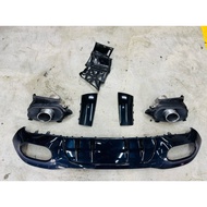 Original germany mercedes benz V177 A class Sedan Amg A35 rear diffuser exhaust pipe lip skirt bodyk