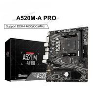 MSI A520M A PRO Motherboard DDR4 M.2 Socket AM4 USB3.2 STAT 3.0 SSD 4600(OC) MHz Audio Boost AMD A52