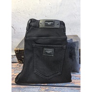 2NLS DG * Simple Men's Jeans Fleece Lining Winter Washing Stretch Black Straight Casual Warm Men's T