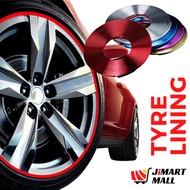 CAR TYRE RIM LINING STRIP Bumper Bonnet Tire Tayar Wheel Sticker Motor Axia Bezza Myvi Alza Waja Sag