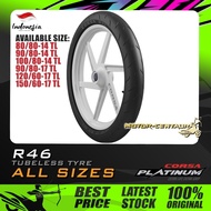 TAYAR MOTORSIKAL CORSA PLATINUM R46 TUBELESS TYRE 80/80-14, 90/80-14, 100/80-14, 90/80-17, 120/60-17