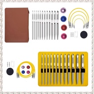 [kjyxgsncsjxsm] Tunisian Crochet Hook Set with Cable Aluminium Interchangeable Crochet Hook Set Croc
