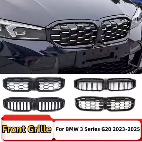 Front Inlet Grille Bumper Kidney Grill Mesh Tuning Accessories For BMW 3 Series G20 G21 LCI 2023-202