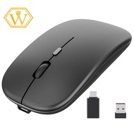 Wireless Mouse with USB and Type-C Receiver, for Laptop,MacBook