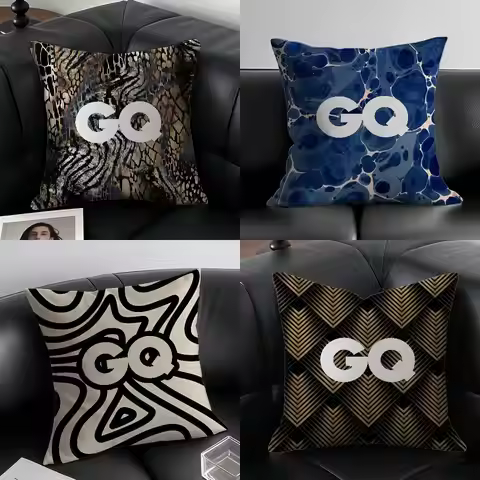 Man Magazine Fashion And Iifestyle GQ Pillow Case Anti-dustmite Pillowcase Invisible zipper silky sh
