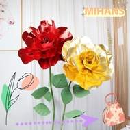 MIHAN Fake Foam Rose, Shiny fashion Giant Rose Flower Head
