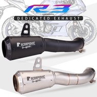 motorcycle exhaust pipe slip on exhaust for R3 YZF-R25 MT-03 mt03 R25 mt03