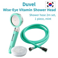 Duvel Showerae Wise-I Vitamin Shower Head + 2m Shower Hose Set – Mint | Vitamin C Filtered Shower fo