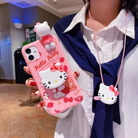 Sanrio 3D Cartoon Hello Kitty My Melody Phone Holder Case For Honor 400 300 200 100 70 90 Lite Pro S