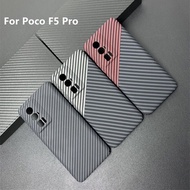 Matte Hard Case For Poco F5 Pro Case PC Carbon Fiber Texture Pattern Phone Cover For Xiaomi Poco F5 F5Pro 5G Slim Thin Bumper