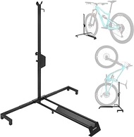 LKHOME Vertical Bike Stand, Bike Rack for Indoor Bike Storage, Upright Bike Stand with Adjustable Height Bicycle Floor Stand For Garage and Apartment, Suitable for 24"-29 MTB, Hybrid and Road Bikes