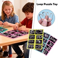 BLUEVELVET Montessori Puzzle Toy, Metal Puzzle 3D Design Wire IQ Games, Casse Tete Puzzle Wire Intel
