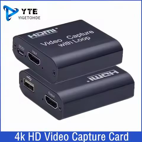 YIGETOHDE 1080P 4K HDMI-compatble to USB 2.0 Video Capture Card Board For Game Record Live Streaming