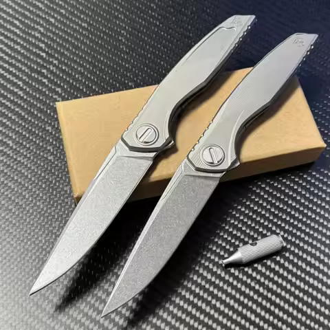 Shirogorov Astrium Titanium Alloy Handle M390 Steel Outdoor Tool Camping Multi-function Portable EDC