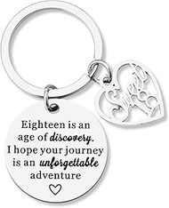 18th Birthday Gifts for Daughter Son Eighteen Birthday Presents for Boys Girls Inspirational Keychai