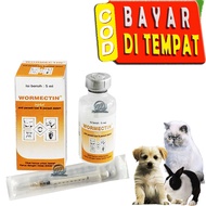 Obat Jamur Anjing Kucing Kelinci Scabies Injeksi Wormectin 5 ml