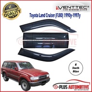 Toyota Land Cruiser FJ80 1989-1997 Venttec Premium Acrylic 3mm Door Visor 5"