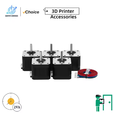 EARTH'S SURFACE Nema17 Stepper Motor 17HS4401S 1.5A 42N.cm 42BYGH 4-Lead for 3D Printer 1/3/5pcs Set