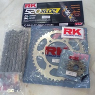 RK SPROCKET SET for Kawasaki Ninja250 / Z250 520 14T/15T -40T/46T + RK 520KLO (520 NORMAL O-Ring Chain)