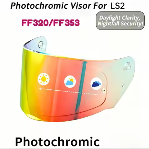 Repalce Photochromic Visor Fits For LS2 FF320 FF353 Helmet Red&Blue M-XXL Size Windshield UV Protect