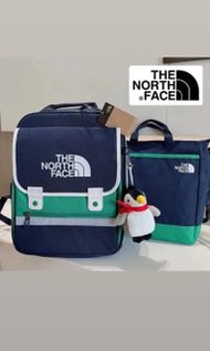 韓國預訂 the north face 拼色背包 配斜咩袋同公仔3件套