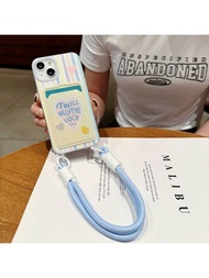 เคสใส่บัตรลายการ์ตูนหัวใจ เหมาะสำหรับ iPhone 15/16/16 Pro/16 Pro Max, Apple 14/13/12/11 พร้อมสายคล้อ