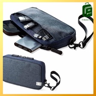 Sanwa Direct Gadget Pouch Slim Travel Business Convenient Storage Pouch S Size Navy 200-BAGIN012NV